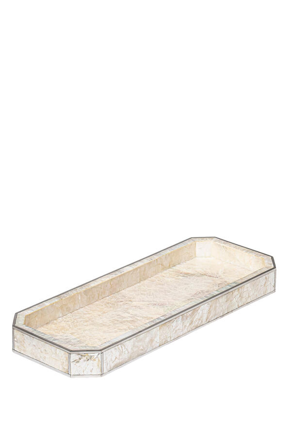 Crackled Mother of Pearl Shell Vanity Tray