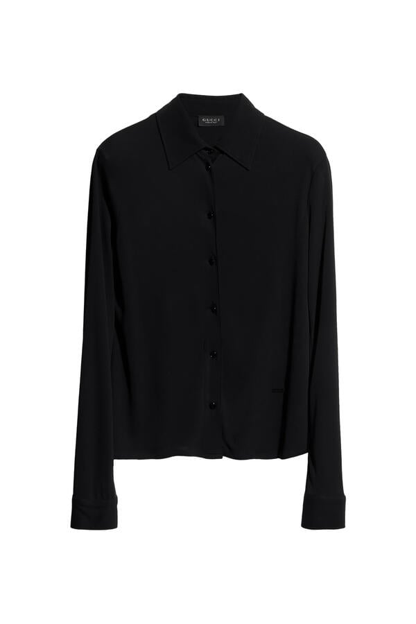 Lightweight Viscose Crêpe Jersey Shirt
