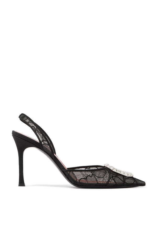 Camelia Lace 90 Slingbacks