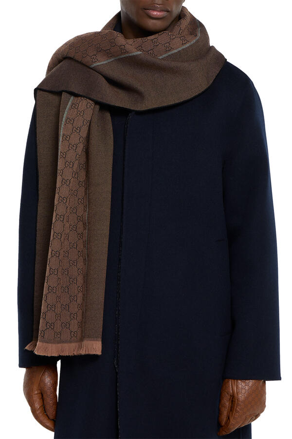 GG Wool Jacquard Scarf