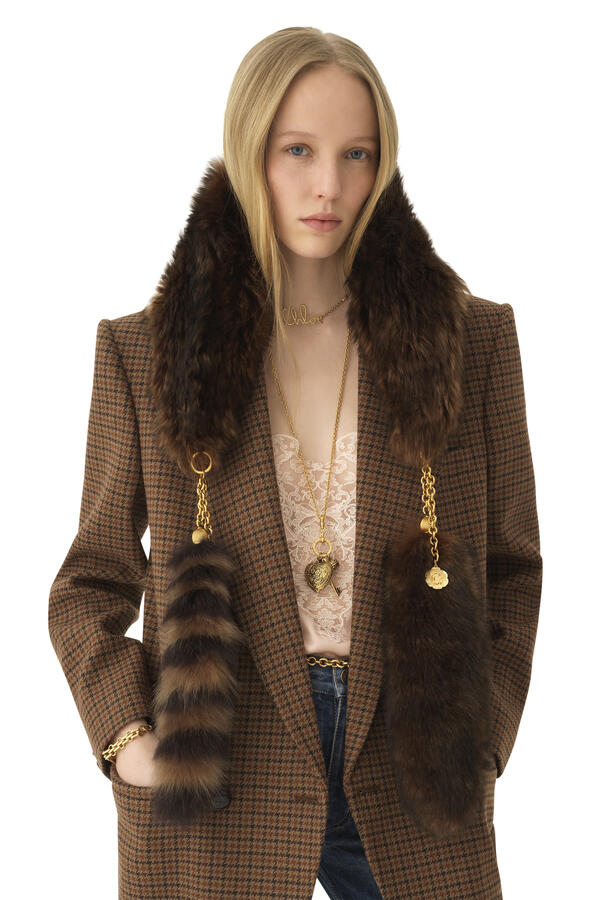 The Treasure Tails Shearling Scarf