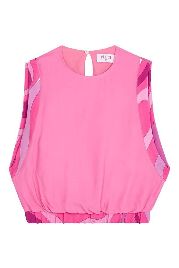 Kids Marmo-Print Sleeveless Top