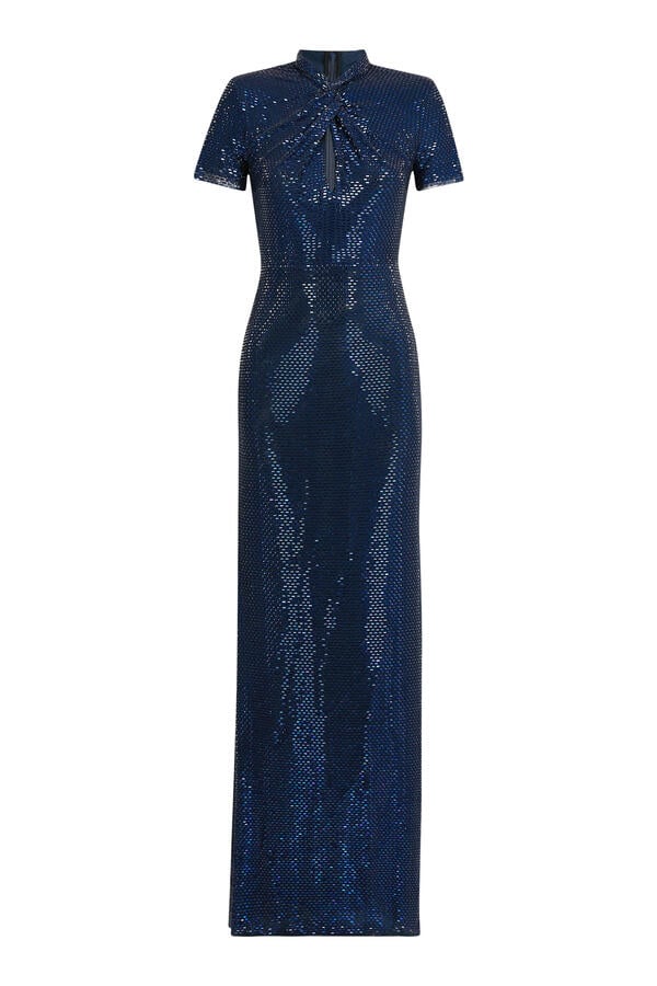 Mesh Twist Maxi Dress