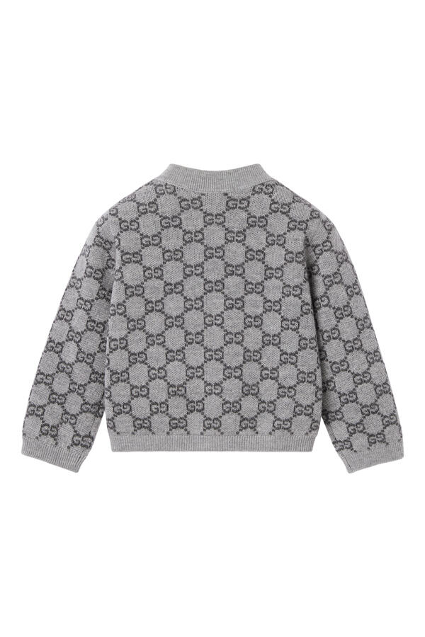 Kids GG Wool Jacquard Cardigan