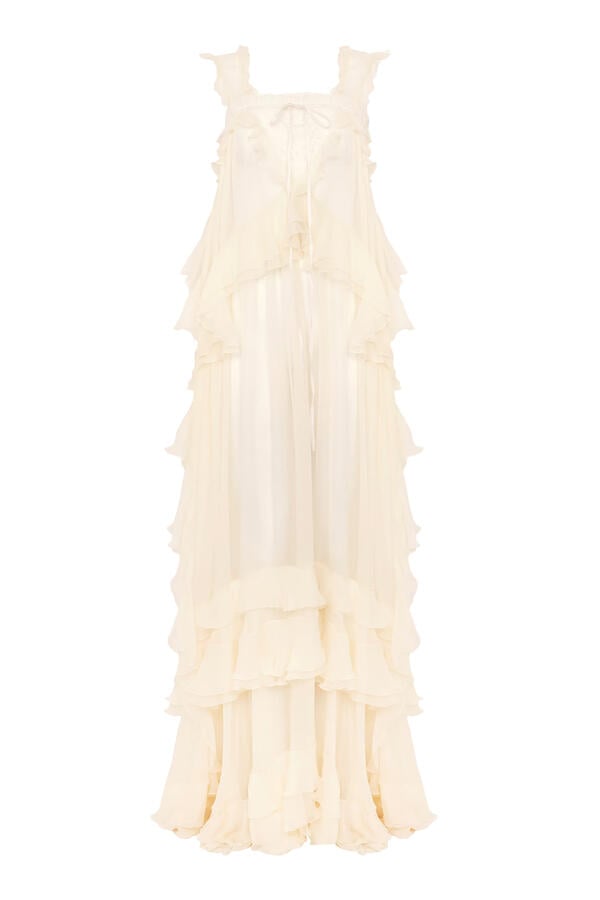 Sleeveless Layered Long Dress
