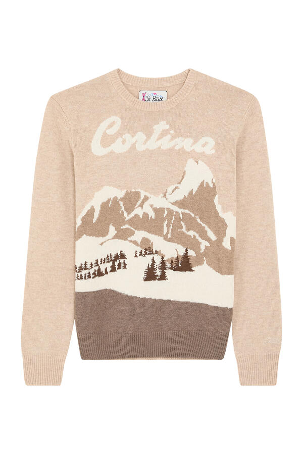 Queen Cashmere-Blend Sweater with Cortina Postcard
