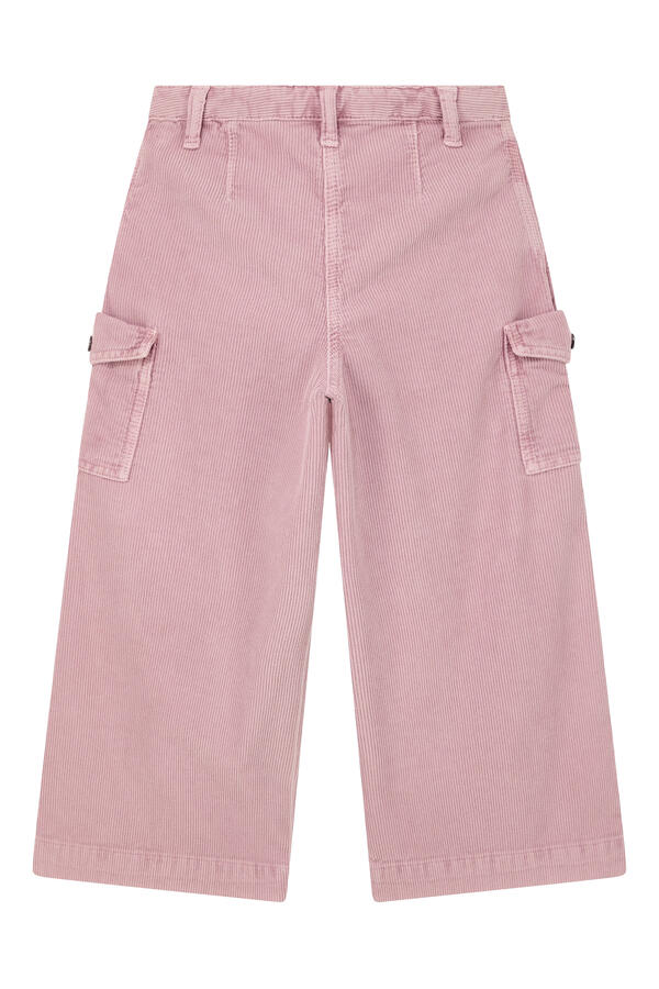 Kids Corduroy Cargo Pocket Five-Pocket Trousers