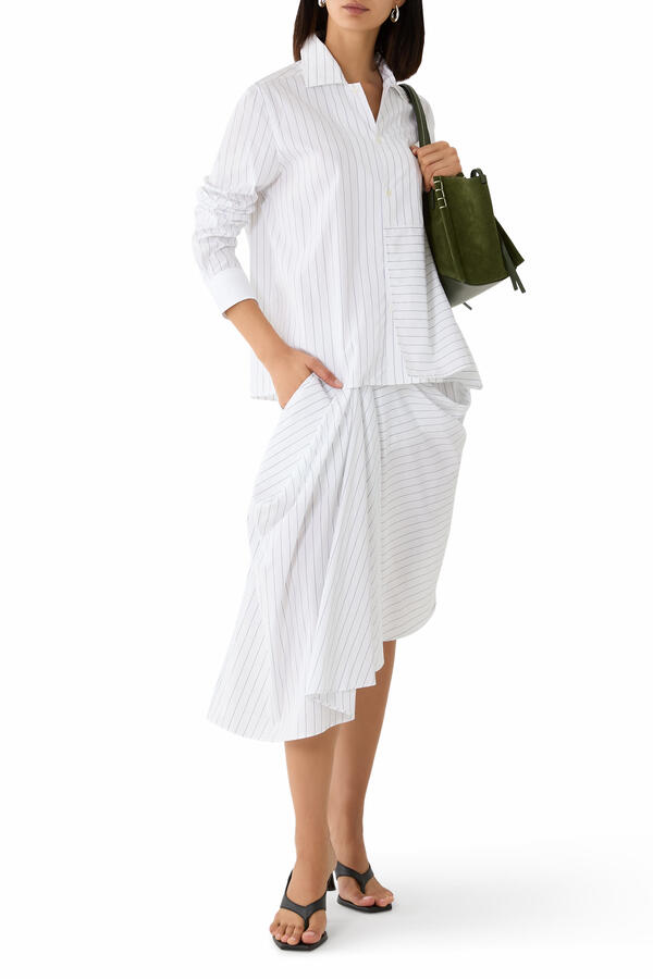 Asymmetric Draped Shirt