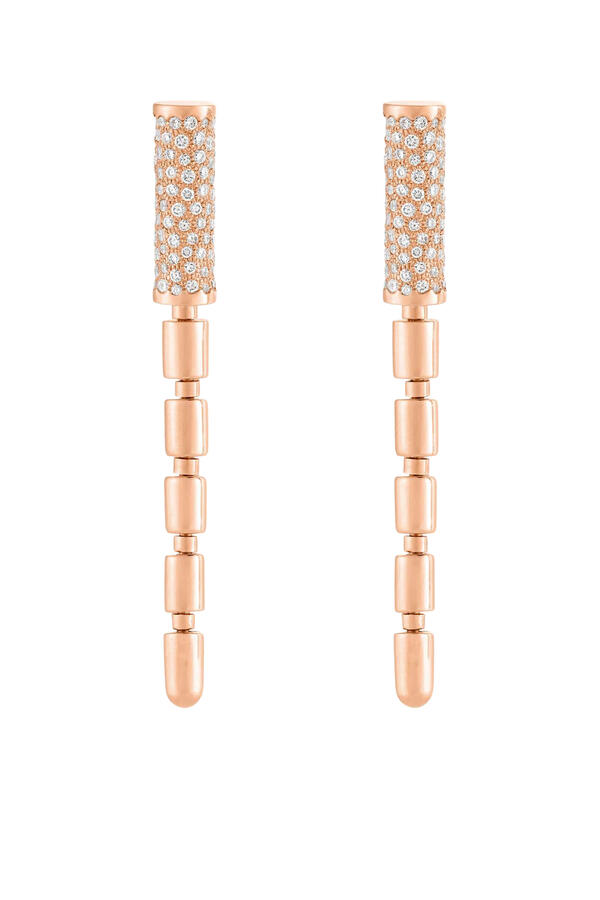 Iteru Earrings, 18k Rose Gold & Diamonds