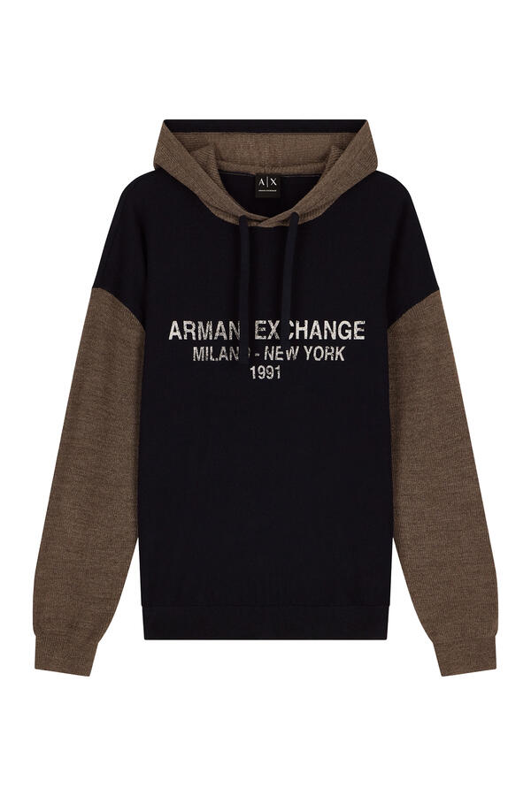 Regular Fit Contrast Sleeve Pullover