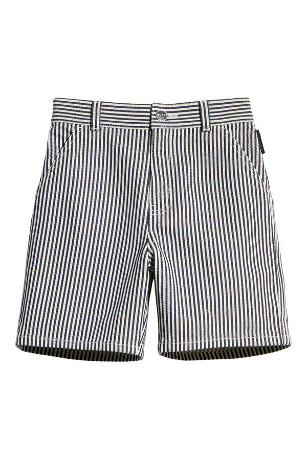 Kids Striped Denim Shorts