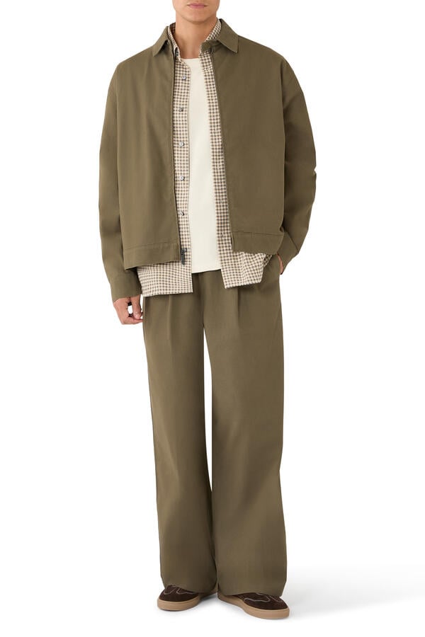 Pleat Front Drawstring Pants