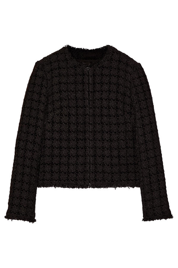 Tweed Collarless Jacket