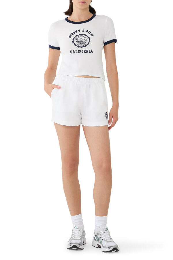 NY Crest Embroidered Disco Shorts