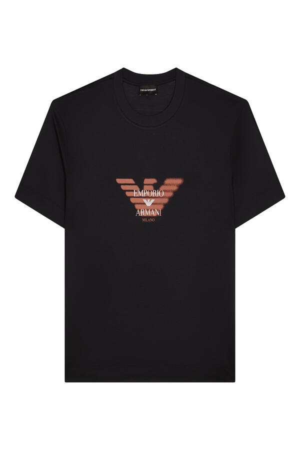 Graffiti Eagle Logo Print T-Shirt