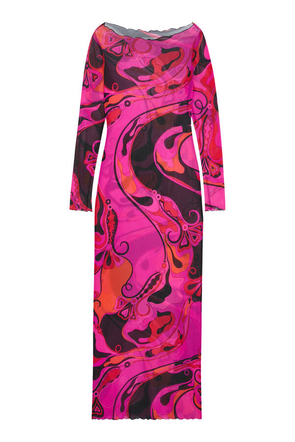 Printed Long Sleeves Dress