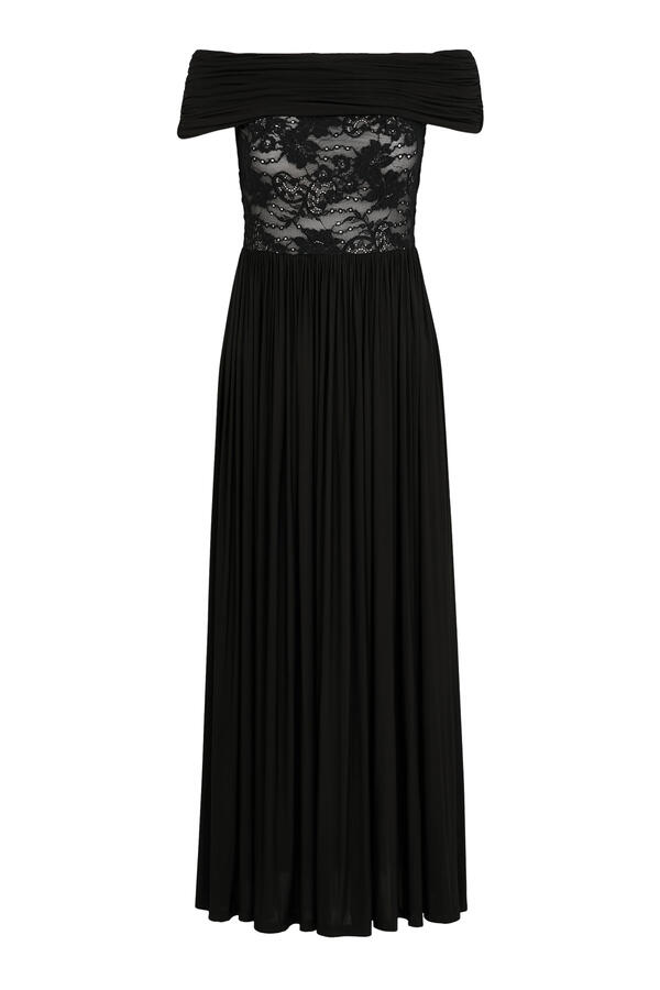 Stretch Lace & Jersey Dress 