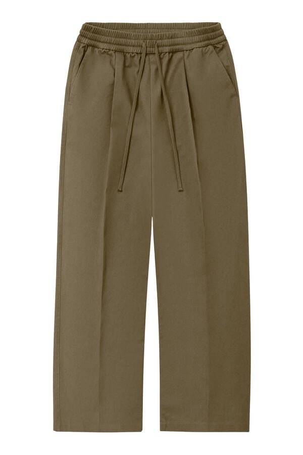 Pleat Front Drawstring Pants