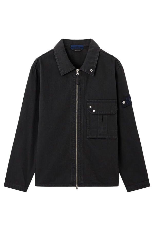 Logo Badge Zip-Fastening Overshirt