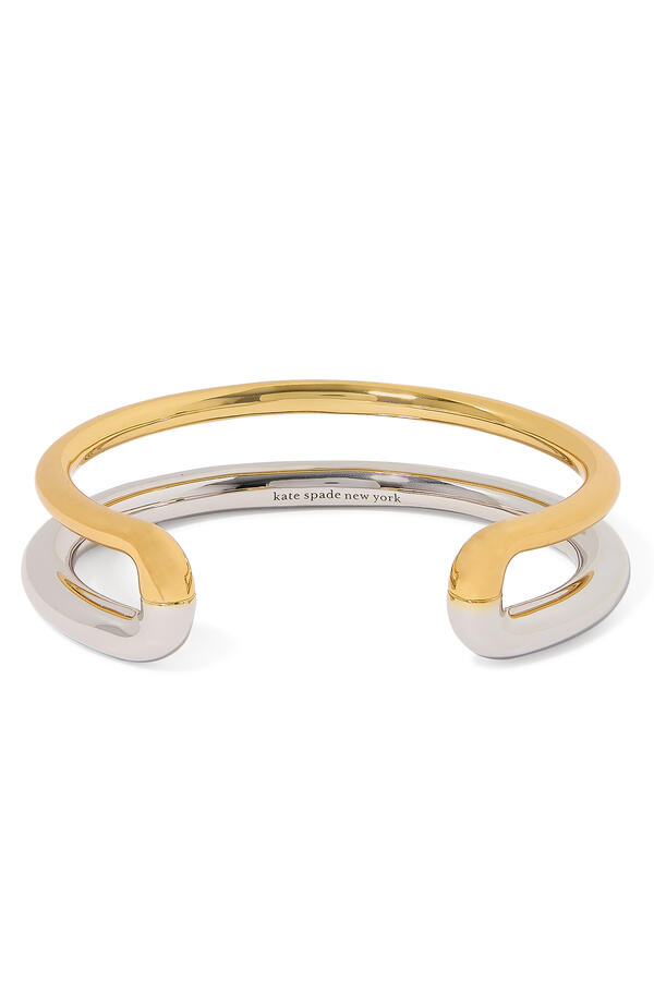 Interlock Cuff Bracelets, Plated Metal