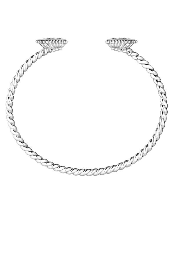 Serpent Bohème Double Motif Bracelet, Paved With Diamonds, 18k White Gold