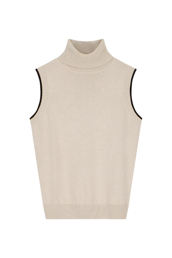 Turtleneck Sleeveless Knit Top