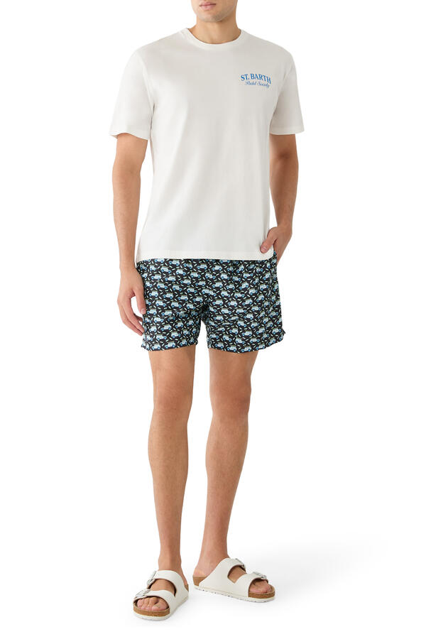 Off-Road Car Print Lighting Micro Fantasy Swim Shorts