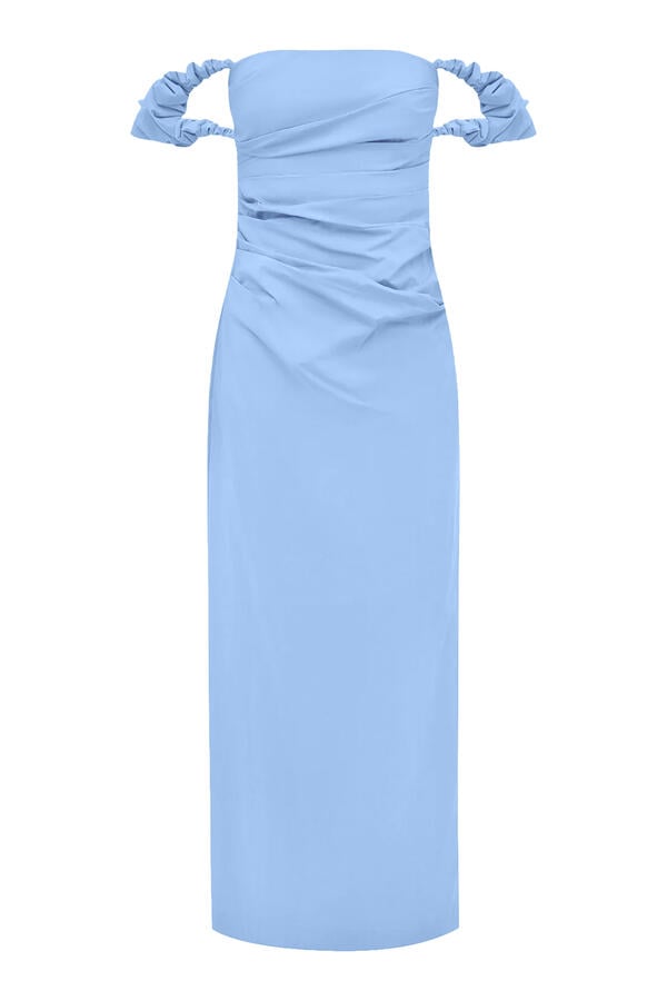 Campbell Off-Shoulder Draped Maxi Dress