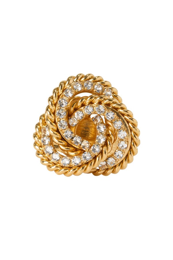 Juliette Earrings, 18K Gold Plated Brass & Swarovski Crystals