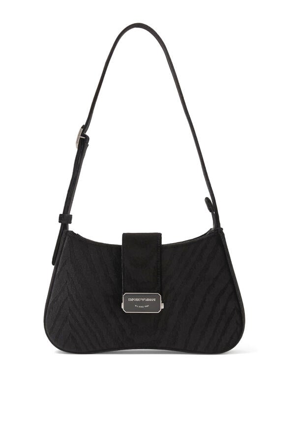 Moiré Velvet Hobo Shoulder Bag