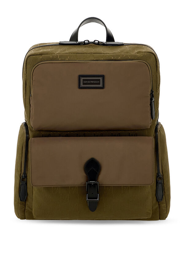 Embossed Flap Pocket Backpack