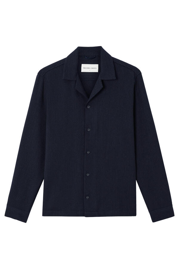 Safra Knitted Camp Collar Shirt