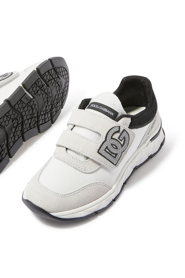 Kids DG Logo Leather Sneakers