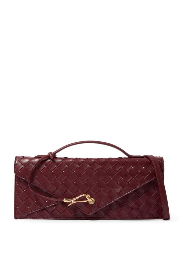 Celeste Woven Textured Envelope Top Handle Bag