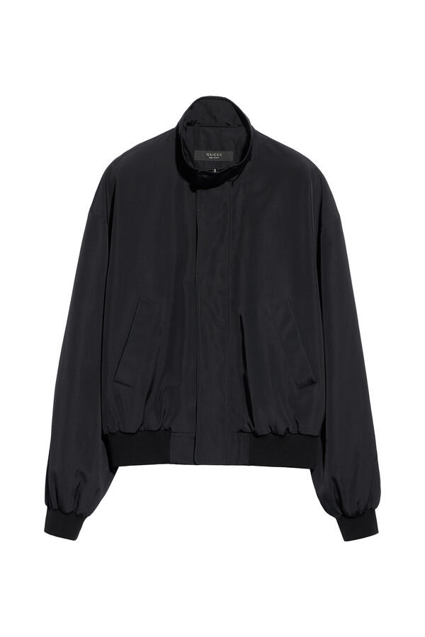 Light Cotton Acetate Faille Zip Jacket