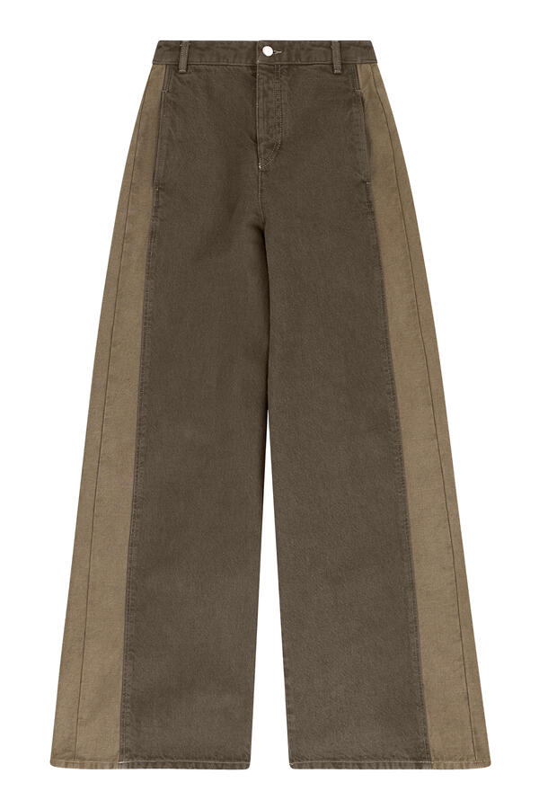 Five-Pocket Wide-Leg Denim Pants