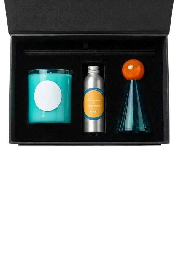White Floral Candle Disco Box 