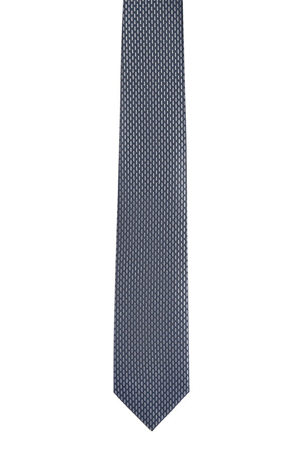 Micro Motif Jacquard Silk Tie