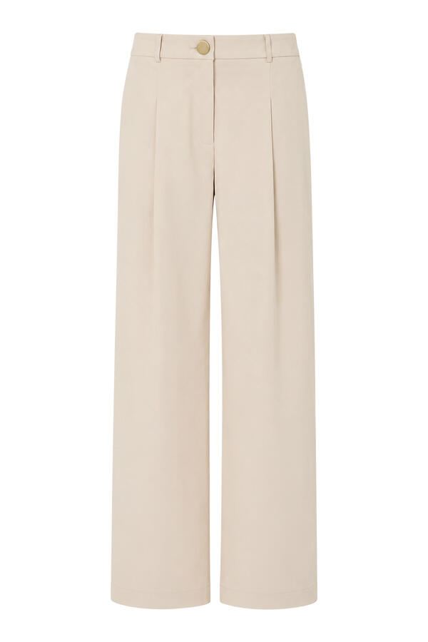 Pleated Wide-Leg Trousers