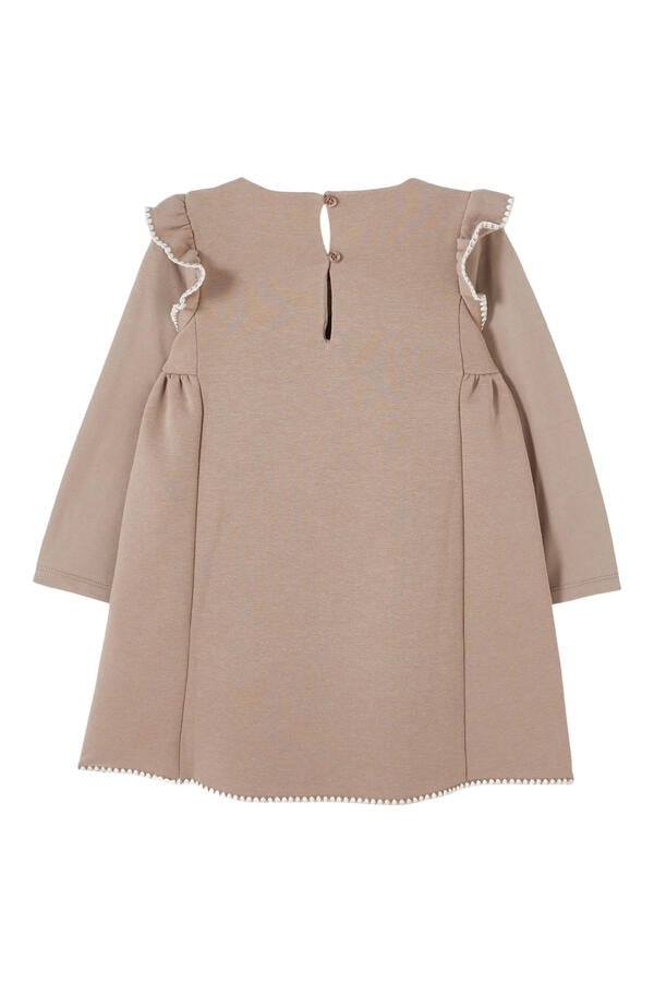 Kids Ruffle Detail Long Sleeve Dress