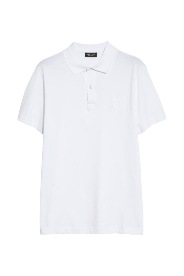  Cotton Jersey Polo Shirt with Embroidery 