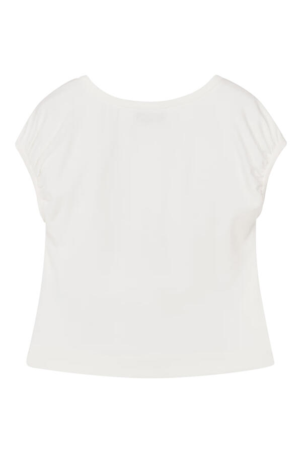 Kids Floral Print Neckline T-Shirt