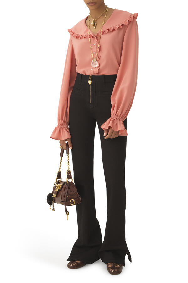 Heart-Lock Charm Puller Slim Jeans