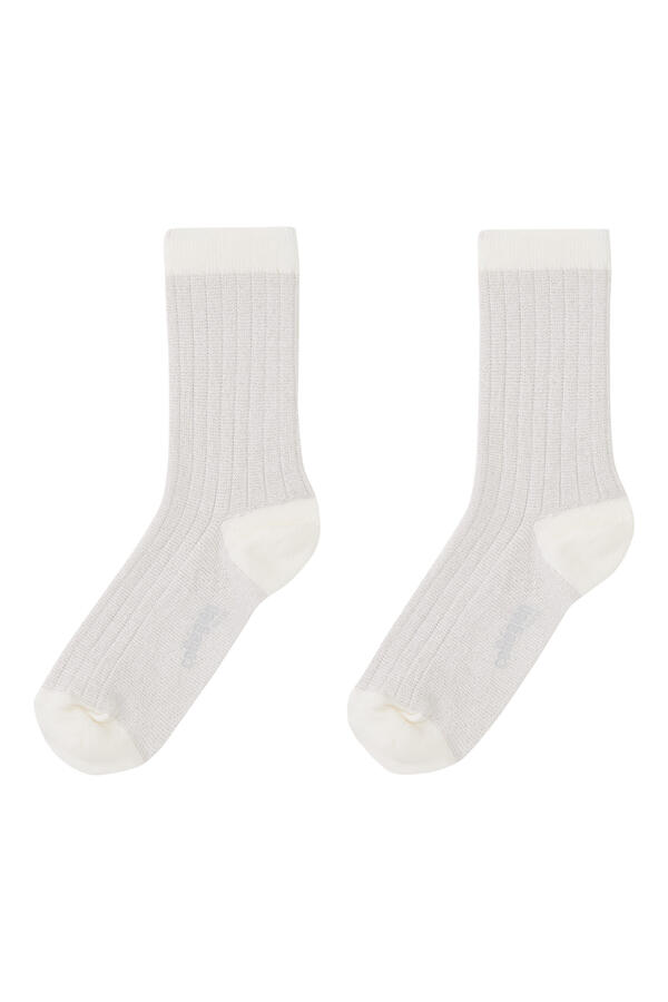 Kids Victoire Glitter Ribbed Crew Socks