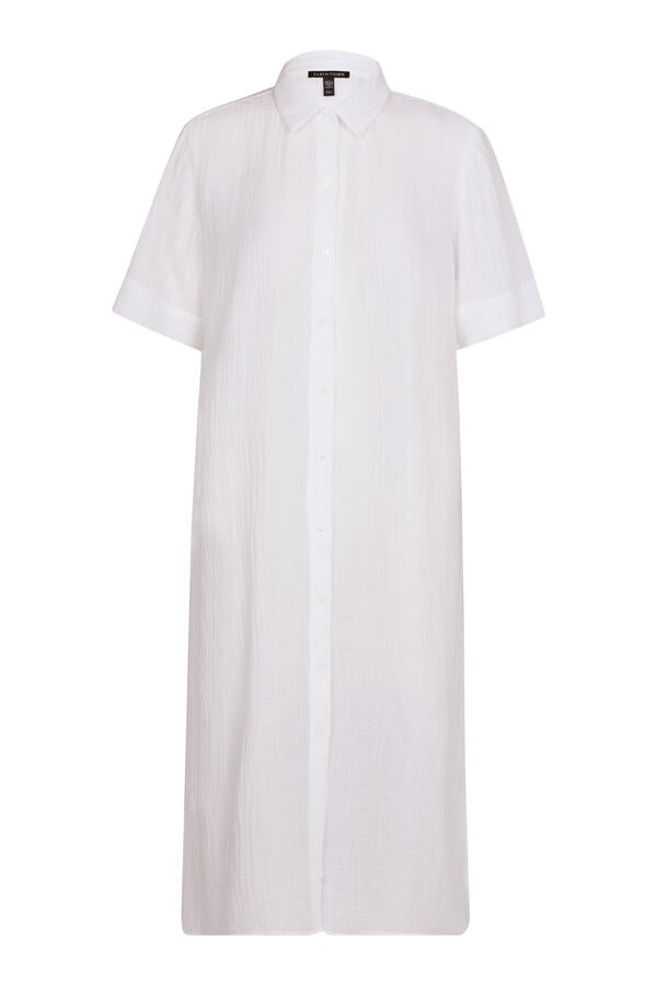 Classic Collar Midi Shirtdress