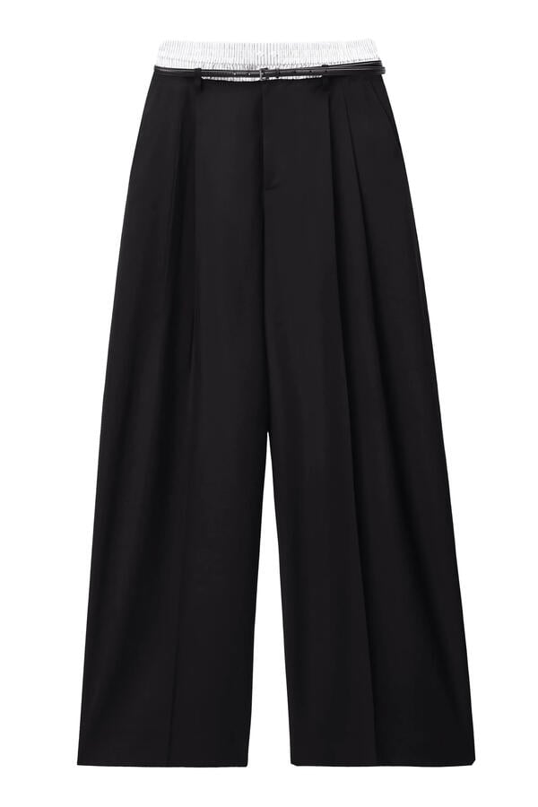 Layered Boxer Tailored Pants