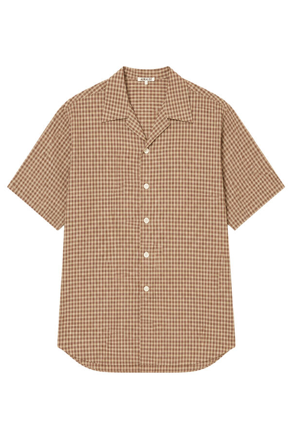 Airy Light Cotton Check Half Sleeved Shirt