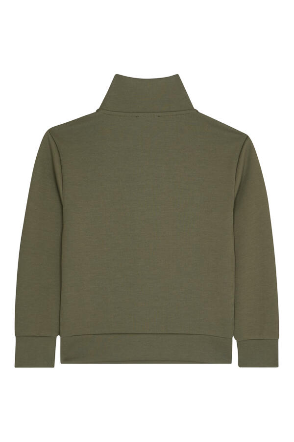 Kids Half-Zip Funnel Neck Velour Sweatshirt