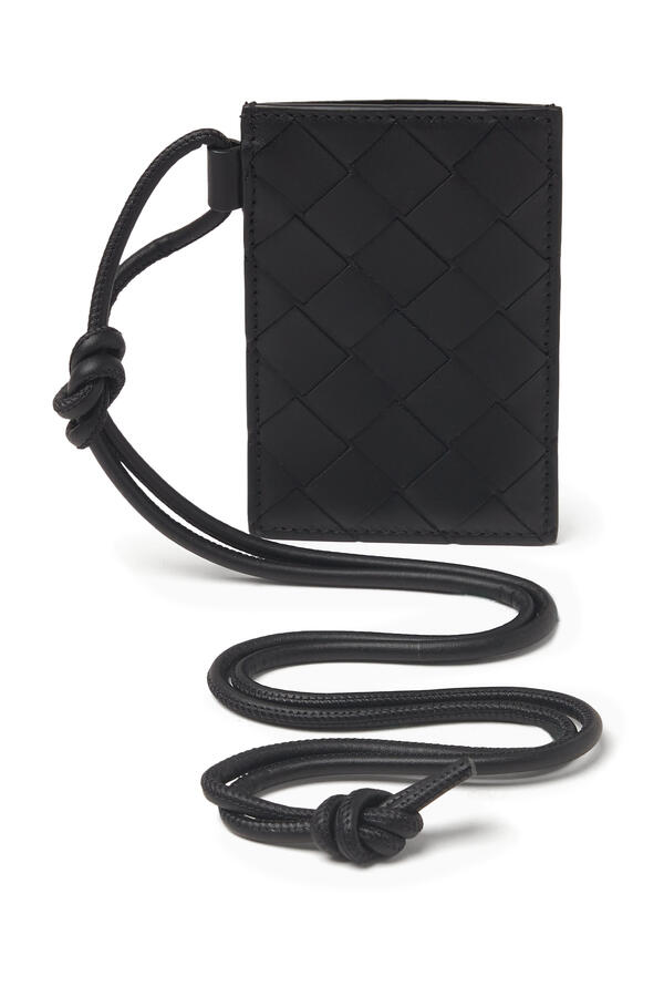 Intrecciato Badge Holder
