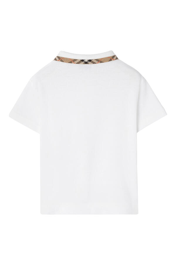 Kids Check Collar Cotton Polo Shirt
